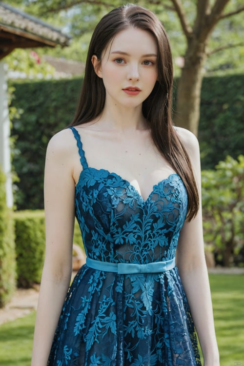 X蕾丝刺绣礼服裙Formal dress by DeepBlue藍心 on Tensor.Art