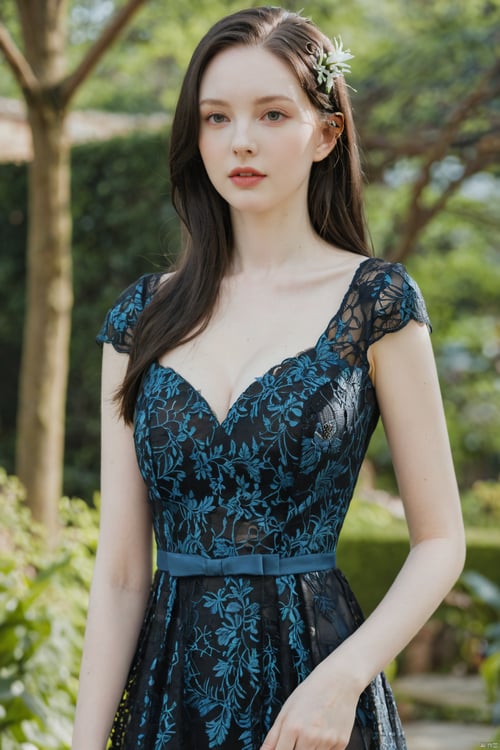 X蕾丝刺绣礼服裙Formal dress by DeepBlue藍心 on Tensor.Art