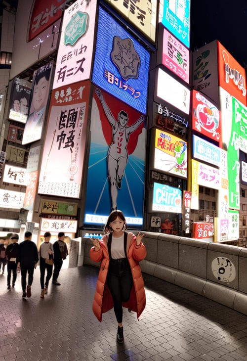 グリコのネオンサイン Glico's neon sign in Dotonbori, Osaka. SDXL by swingwings on Tensor.Art