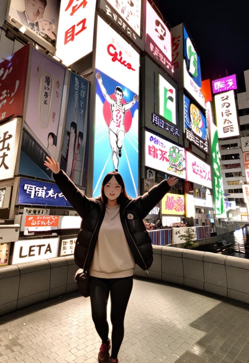 グリコのネオンサイン Glico's neon sign in Dotonbori, Osaka. SDXL by swingwings on Tensor.Art