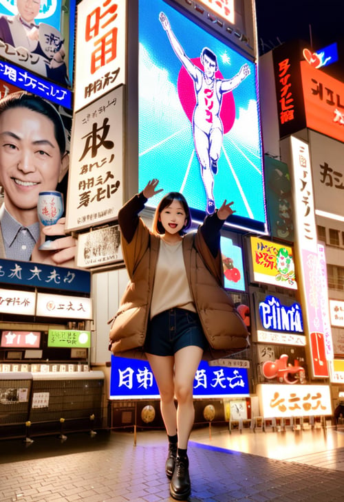 グリコのネオンサイン Glico's neon sign in Dotonbori, Osaka. SDXL by swingwings on Tensor.Art