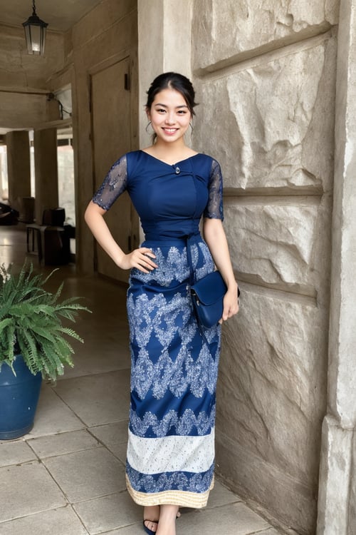 simple myanmar lady dress by user_729889143441832236 on Tensor.Art