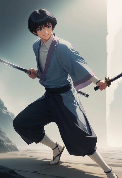 Sojirou Seta (瀬田 宗次郎) - Rurouni Kenshin (るろうに剣心 -明治剣客浪漫譚-) - (Pony) by 25kkai on Tensor.Art