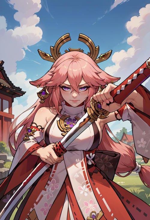 Chihiro Unsheathing A Katana Meme (Kagurabachi pose) | Concept LoRA XL by FallenIncursio on Tensor.Art