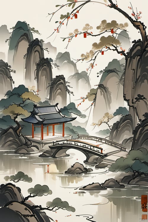 山水国风插画 by 姿衫 on Tensor.Art