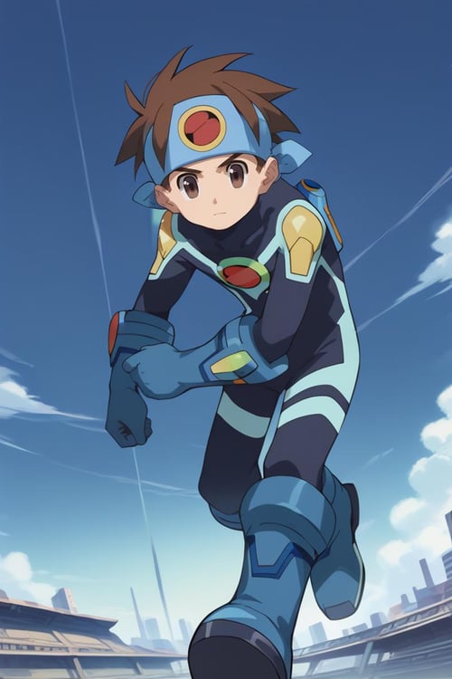 Netto Hikari / Lan Hikari ( 光 熱斗) - MegaMan NT Warrior / Rockman.EXE (ロックマンエグゼ) - (Pony) by 25kkai on Tensor.Art