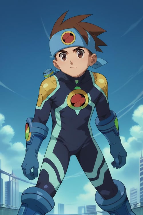 Netto Hikari / Lan Hikari ( 光 熱斗) - MegaMan NT Warrior / Rockman.EXE (ロックマンエグゼ) - (Pony) by 25kkai on Tensor.Art