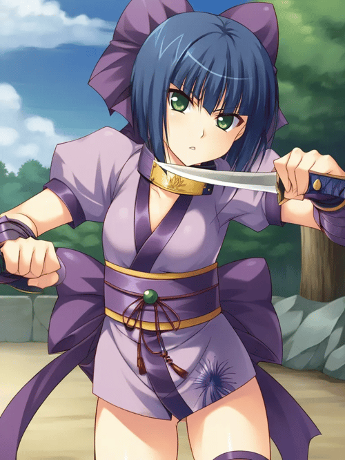 Hazuki - Midara Ni Messatsu! Momoiro Kunoichi Ninpouchou/淫らに滅殺! 桃色くノ一忍法帖♪ by dodinhutsor on Tensor.Art