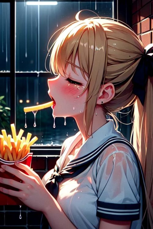 girl hate soggy fries by 鬼畫符 on Tensor.Art
