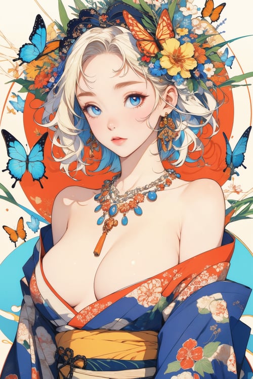 COLORFUL KIMONO GIRL by APOLLONYN on Tensor.Art