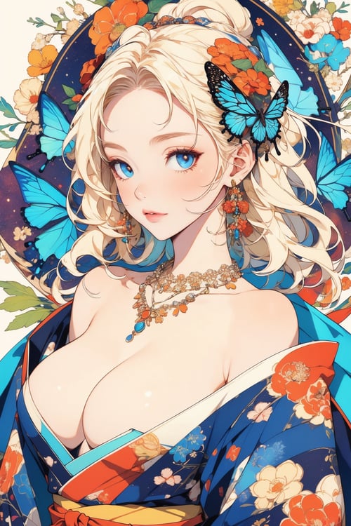 COLORFUL KIMONO GIRL by APOLLONYN on Tensor.Art