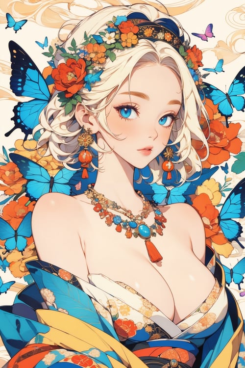 COLORFUL KIMONO GIRL by APOLLONYN on Tensor.Art