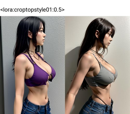 clothing - crop top style 01 (chest chain) by 鬼畫符 on Tensor.Art