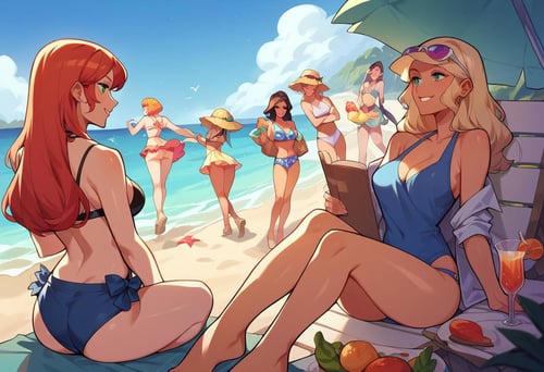 Beach Party by MassBrainImpact on Tensor.Art