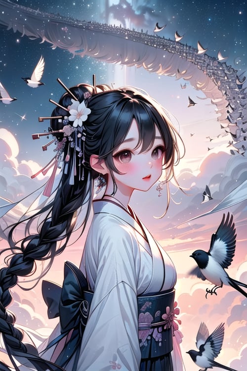 girl like magpie bridge by 鬼畫符 on Tensor.Art