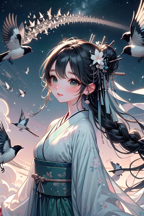 girl like magpie bridge by 鬼畫符 on Tensor.Art
