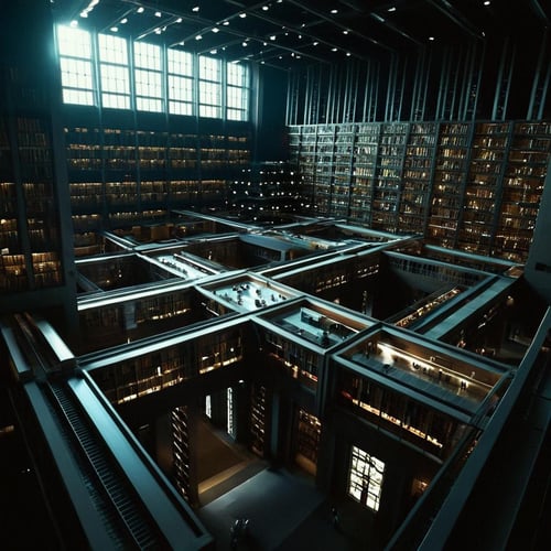Tesseract from Interstellar film style XL (Hyper-cubic, grid-like structure) by EauDeNoire on Tensor.Art
