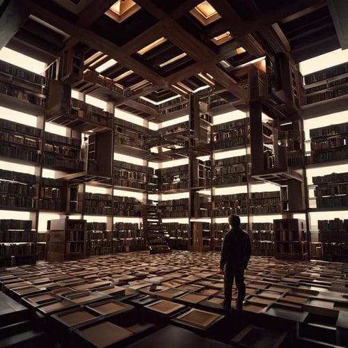 Tesseract from Interstellar film style XL (Hyper-cubic, grid-like structure) by EauDeNoire on Tensor.Art
