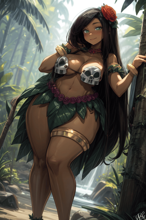Hula Girl by Princess Of The Jungle Shiro on Tensor.Art