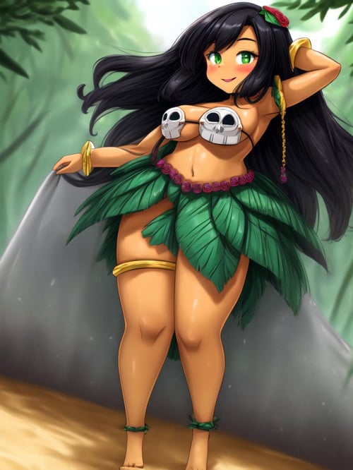 Hula Girl by Princess Of The Jungle Shiro on Tensor.Art