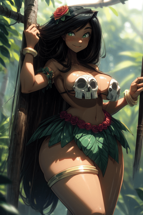 Hula Girl by Princess Of The Jungle Shiro on Tensor.Art