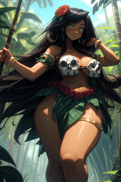 Hula Girl by Princess Of The Jungle Shiro on Tensor.Art