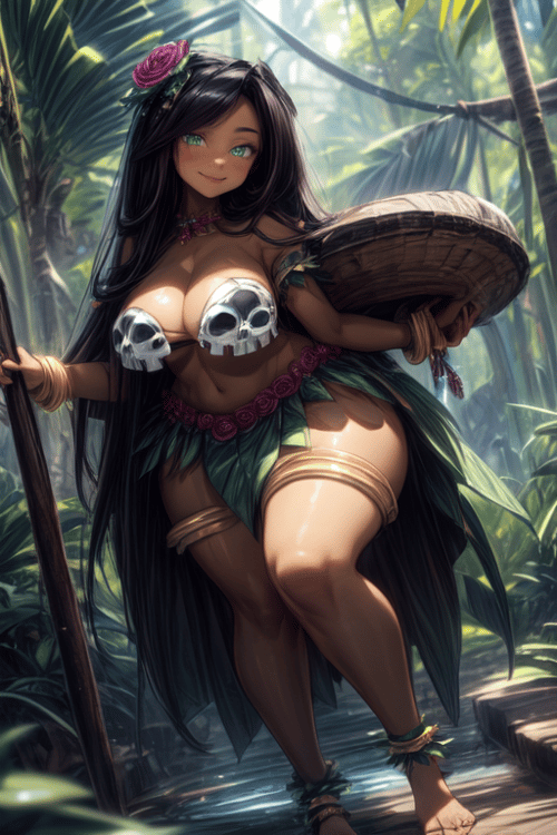 Hula Girl by Princess Of The Jungle Shiro on Tensor.Art