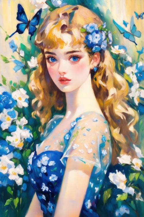 IMPRESSIONIST OIL PAINTING GIRL by APOLLONHY on Tensor.Art