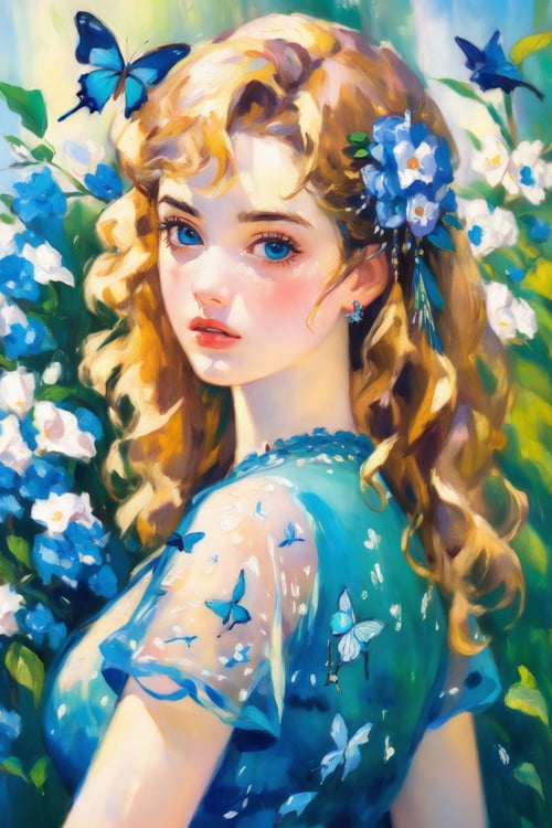 IMPRESSIONIST OIL PAINTING GIRL by APOLLONHY on Tensor.Art