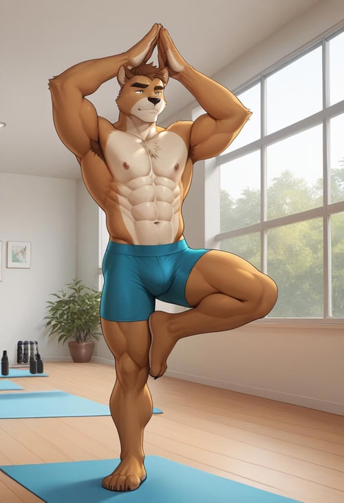 tree pose(yoga) by happy_attitude9696 on Tensor.Art