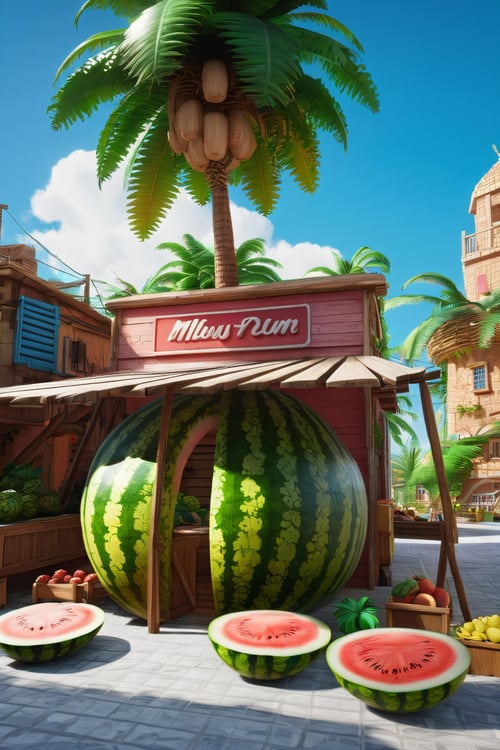 Tropical Buildings (Delfino Plaza, Super Mario Sunshine) [SDXL & SD1.5] by Citron Legacy on Tensor.Art