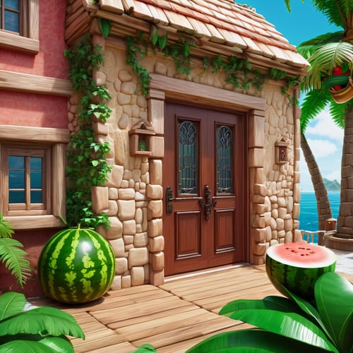 Tropical Buildings (Delfino Plaza, Super Mario Sunshine) [SDXL & SD1.5] by Citron Legacy on Tensor.Art