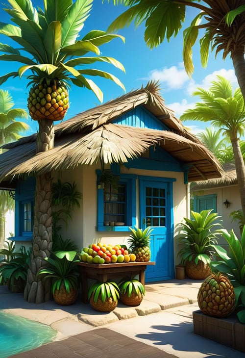 Tropical Buildings (Delfino Plaza, Super Mario Sunshine) [SDXL & SD1.5] by Citron Legacy on Tensor.Art