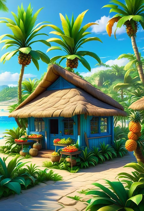 Tropical Buildings (Delfino Plaza, Super Mario Sunshine) [SDXL & SD1.5] by Citron Legacy on Tensor.Art
