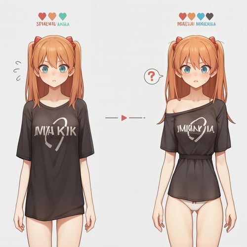 Cinching clothes before and after concept LoRa by DiffusionArchive on Tensor.Art