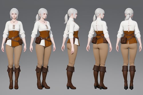 XL The Witcher 3 Turn, Multi-View, Turnaround, Model Sheet, Character Design by ChamberSu on Tensor.Art