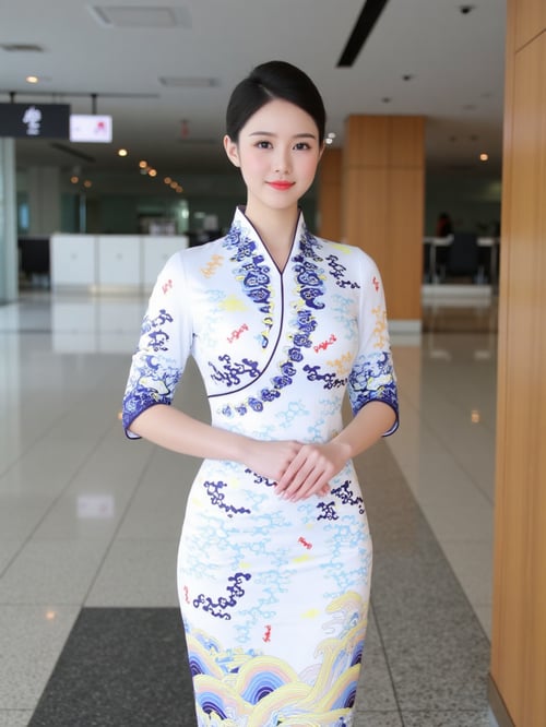 OA南航空姐制服|青花瓷旗袍|国风新中式|F.1 by OpenArtX on Tensor.Art