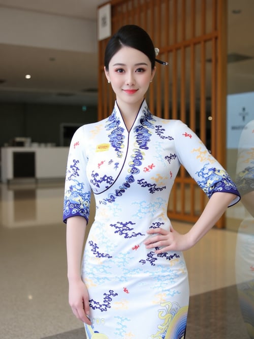 OA南航空姐制服|青花瓷旗袍|国风新中式|F.1 by OpenArtX on Tensor.Art