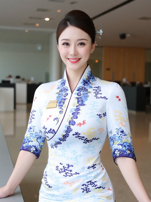 OA南航空姐制服|青花瓷旗袍|国风新中式|F.1 by OpenArtX on Tensor.Art
