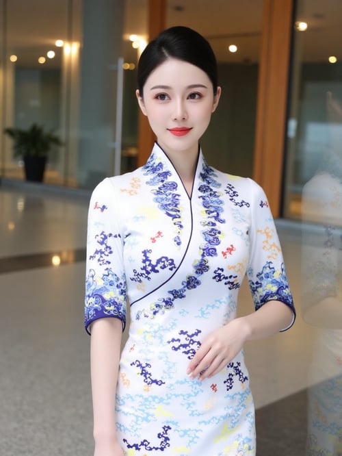 OA南航空姐制服|青花瓷旗袍|国风新中式|F.1 by OpenArtX on Tensor.Art