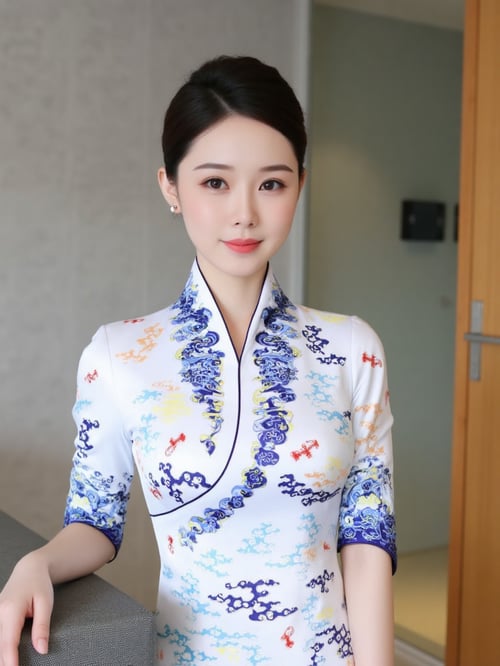 OA南航空姐制服|青花瓷旗袍|国风新中式|F.1 by OpenArtX on Tensor.Art
