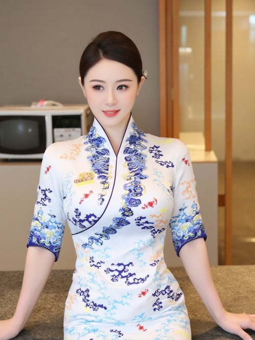 OA南航空姐制服|青花瓷旗袍|国风新中式|F.1 by OpenArtX on Tensor.Art