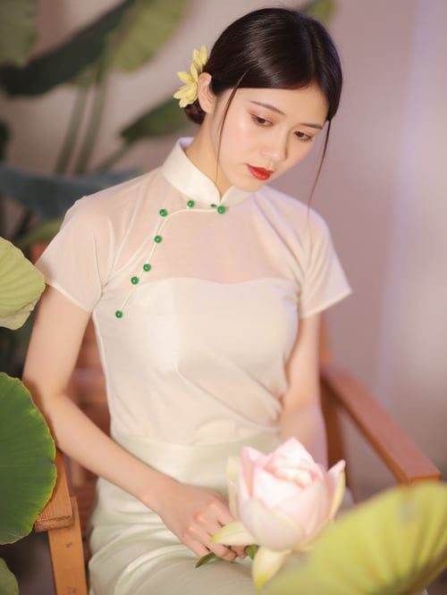 OA白色旗袍|古风国风|传统服饰|F.1 by OpenArtX on Tensor.Art