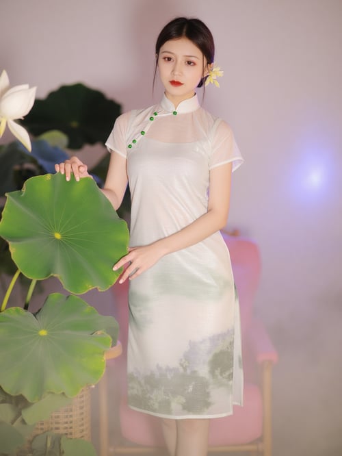 OA白色旗袍|古风国风|传统服饰|F.1 by OpenArtX on Tensor.Art