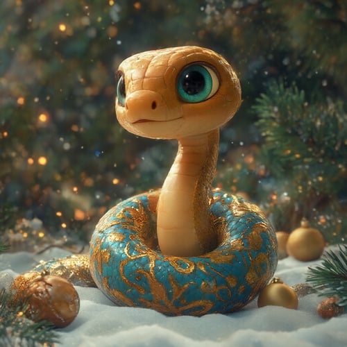 FLUX Cute Cartoon Snake 3D by LH by Jackie92 on Tensor.Art