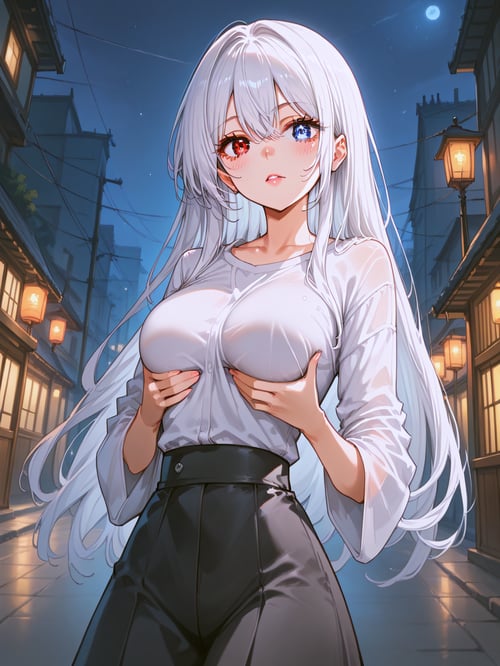 breasts lift up, hold breasts, grab own breasts by DoGoaTigeRabbiTurtlEagle on Tensor.Art
