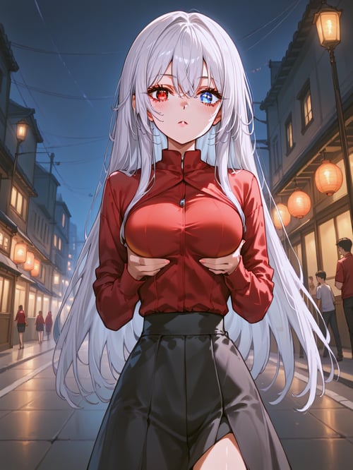 breasts lift up, hold breasts, grab own breasts by DoGoaTigeRabbiTurtlEagle on Tensor.Art