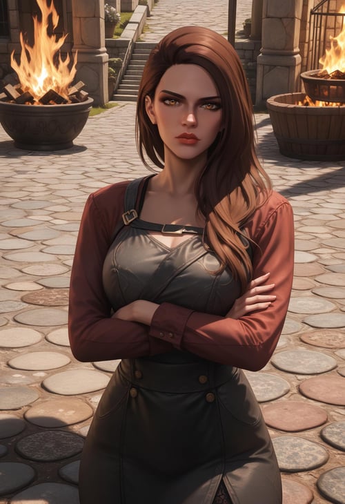 Adrianne Avenicci, blacksmith of Whiterun (Skyrim), LoRA, PonyXL by NMackelie on Tensor.Art