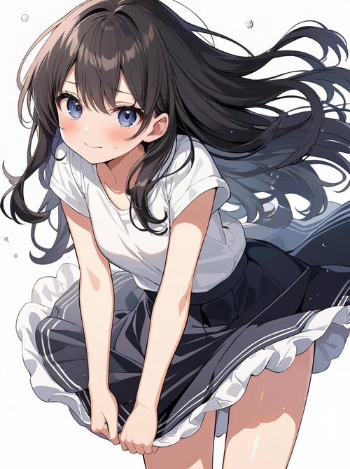 スカートを抑える/skirt tug(SD,XL,pony) by bolero537 on Tensor.Art