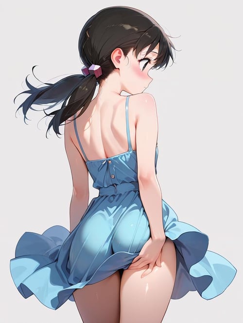 スカートを抑える/skirt tug(SD,XL,pony) by bolero537 on Tensor.Art